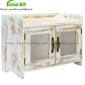 Estante de Almacenamiento de Dos Niveles para Encimera de Cocina, de Madera Blanqueada, Multifuncional, Tamaño Personalizable, No Plegable, Tipo de Piso, Exhibición - Product Image 3