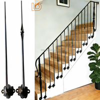 Balustre en fer forgé mural au design moderne et classique pour escalier et balustrade de balcon intérieurs