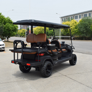 2025 usine rentable 4 + 2 6 places voiture de golf électrique de luxe batterie au Lithium sièges colorés chariots de golf haut de gamme intelligents - Product Image 3