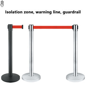 עמודי הפרדה נשלפים מפלסטיק PVC לבקרת תנועה, זולים, עם רצועת בטיחות נשלפת, לעמודי תור. - Product Image 4