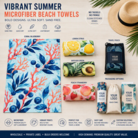 Serviette de plage en microfibre écologique et durable Eastsunshine pour enfant, légère, absorbante et à séchage rapide