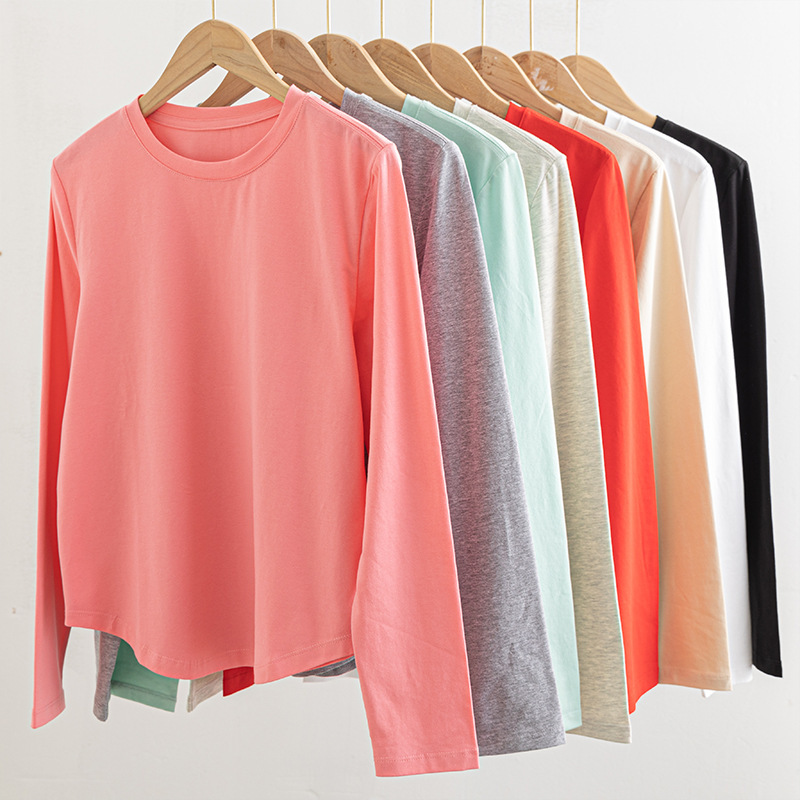 Women's Breathable for Long Sleeve Slim-fit Yoga Top Simple Sports T-shirt Casual Fitness Clothes