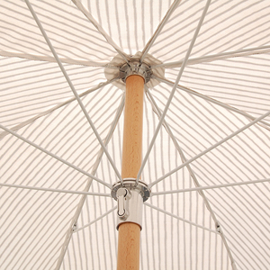 Parasol Pagoda de Luxe pour Complexes Hôteliers, Parasol de Plage Classique à Rayures Cabana avec Pompons, Cadre en Bois de Qualité Commerciale pour Piscine - Product Image 5