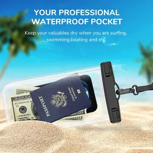 Toptan su geçirmez IPX8 cep telefonu kuru çanta için cep telefonu ve aksesuarları PVC telefon kılıfı iphone Samsung Huawei için