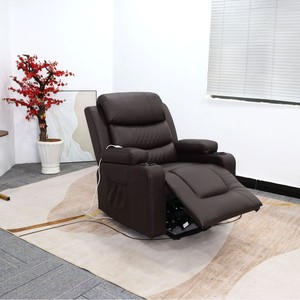 Sillón Reclinable Eléctrico para Masajes, Color Granate, Sin Rieles, Inclinable, para Uso Doméstico, Asiento Individual - Product Image 1