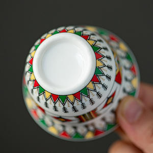 LOMATO Juego de 6/12 piezas de 70ml, estilo etíope/árabe islámico, de porcelana fina, duradero, sin BPA, ecológico, apto para lavavajillas, con asa, para té - Product Image 4