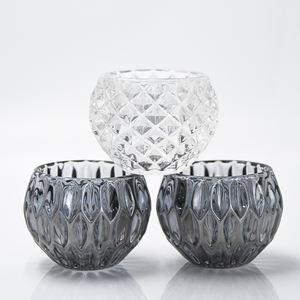 Candelabros de vidrio de <span class=keywords><strong>mercurio</strong></span> vintage velas redondas y luces de té decoración del hogar tarro de vidrio - Product Image 1