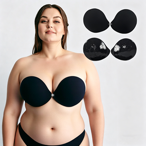 Soutien-gorge Confortable <span class=keywords><strong>Grande</strong></span> <span class=keywords><strong>Taille</strong></span> OEM Sans Armature <span class=keywords><strong>Grande</strong></span> Coupe Impression Personnalisée Tissu Doux Sans Couture Auto-adhésif Uni Push-up - Product Image 1