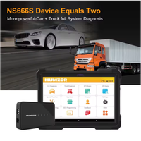 Vente flash Humzor NS666S Lecteur de code OBD2 2 en 1 pour véhicules diesel/essence Ajustement universel Outil de diagnostic USB
