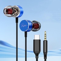 Écouteurs filaires noirs de haute qualité 1,2 m, type C, pour iPhone