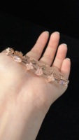 Bracelet tennis de luxe en or 18 carats avec diamants roses fantaisie de 1 carat, cultivés en laboratoire, taillés sur mesure, certifiés IGI, pour femmes