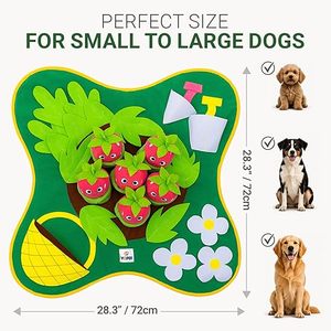 Snuffle <b>Mat</b> for Dogs 28.3" x 28.3" - <b>Large</b> Dog Slow Feeder Enrichment Foraging - Sniff <b>Mat</b> for Puppies and Pets - Interactive No - Product Image 4