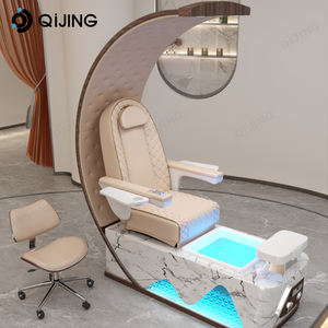 Sillas de <span class=keywords><strong>Pedicura</strong></span> y Manicura de Lujo Estilo Trono Moderno con Respaldo Alto, Masaje Eléctrico y Spa de Pies para Salón de Uñas <span class=keywords><strong>Profesional</strong></span> - Product Image 5