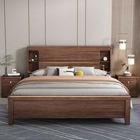 Nouveau meuble en bois de noyer chinois pour la maison, le salon, l'hôtel, lit traditionnel avec rangement