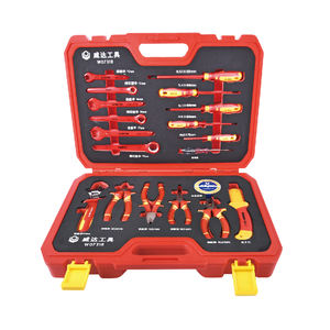 Set di Utensili Isolati Certificati VDE 1000V, 19 Pezzi in Acciaio CR-V, Kit di Riparazione per Elettricisti, Cacciaviti, Pinze, Manutenzione Industriale OEM - Product Image 1