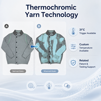 Cardigan thermochromique surdimensionné pour homme, en tricot, à double boutonnage, avec doublure en laine, vente en gros directe usine