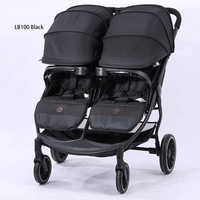 Poussette double pour bébés Purorigin 2026, design léger en métal, avec roues doubles et pliage facile pour les voyages