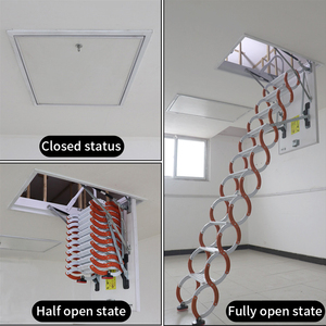 Dachboden-Aluminiumleiter & Faltbare Dachbodenleiter, Elektrisch Ausziehbare Aluminiumlegierungs-Dachbodenleiter mit Fernbedienung für Häuser - Product Image 5