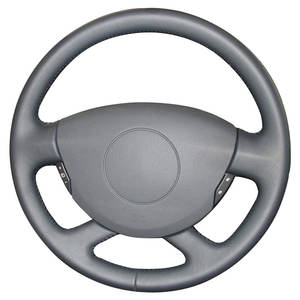 Protector de cuero de microfibra para volante de coche para <span class=keywords><strong>Renault</strong></span> Laguna <span class=keywords><strong>2</strong></span> Vel Satis Espace <span class=keywords><strong>Trafic</strong></span> <span class=keywords><strong>2</strong></span> 2001-2014 Nissan Primastar 2009-2015 - Product Image 2