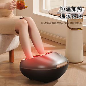 Masseur électrique pour les pieds, couverture complète avec massage par compression d'air pour les pieds et les jambes, fonction de contrôle par bouton et de minuterie. - Product Image 3
