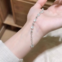 Gelang Bunga Kecil Wanita Gaya Cina Baru Super Fairy Peach Blossom Batu Alam Besi 2025 Hadiah Perhiasan Sahabat Terbaik