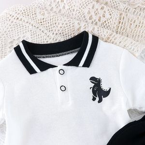 1-5 años moda europea y americana POLO solapa niño traje manga corta niños ropa - Product Image 5