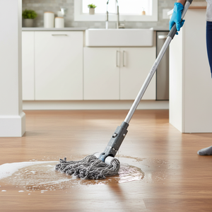 Mopa Húmeda Moderna y Duradera Gizmop de 300gr, Tela de Microfibra, Cabezal Rectangular Ancho, Autoescurrible, Absorción Rápida, Reutilizable, Antibacteriana - Product Image 3