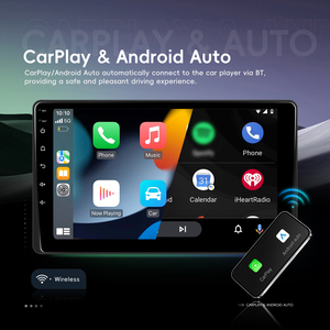 Podofo <span class=keywords><strong>Android</strong></span> <span class=keywords><strong>1</strong></span> Din Car Audio 4 + 64GB Autoradio Détachable 9 pouces Écran IPS Réglable Single Din CarPlay/AI Voice/DAB +/BT/GPS - Product Image 2