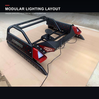 Barre de toit sport TC12 en métal pour pick-up avec support de roue de secours et positions de feux LED pour JMC Dadao Changan F70