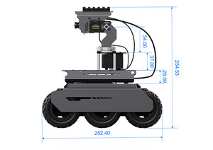Waveshare UGV Rover <span class=keywords><strong>ROS</strong></span> 2 Robot de IA de código abierto con 6 ruedas y tracción 4x4, cámara OAK con enfoque automático, modelado 3D, controladores duales, totalmente metálico - Product Image 4