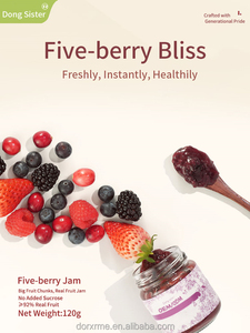OEM ODM trà bong bóng Thành phần bánh quy mứt trái cây kem món tráng miệng 120g không thêm sucrose Five-Berry mứt - Product Image 5