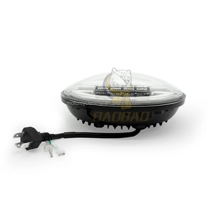 Système d'éclairage automatique bicolore blanc-jaune rond en métal BOSS de 7 pouces pour <span class=keywords><strong>Harley</strong></span> <span class=keywords><strong>Davidson</strong></span>, phares LED pour <span class=keywords><strong>moto</strong></span>, 70 LED - Product Image 5