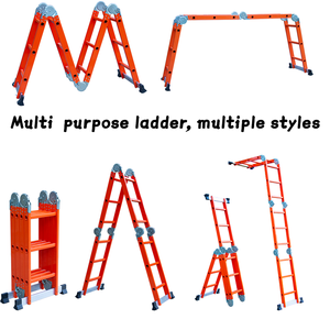 <span class=keywords><strong>Escalera</strong></span> Multiusos Moderna de Aluminio de 3.6m, <span class=keywords><strong>12</strong></span> <span class=keywords><strong>Peldaños</strong></span>, 4x3, Ajustable, de Seguridad para Apartamentos, <span class=keywords><strong>Precio</strong></span> Directo de Fábrica - Product Image 5