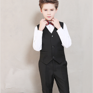 Ensemble de costume de performance de piano <span class=keywords><strong>noir</strong></span> pour garçon pour enfants Costume de performance d'hôte de fille de fleur avec des blazers élégants - Product Image 3