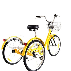 Triciclo para Adultos Mayores con Ruedas Grandes/Neumáticos Gruesos de 24 Pulgadas, Cuadro de Acero, Frenos Delanteros/Traseros de Aluminio, 7 Velocidades, Capacidad de Carga de 160 kg, SH-Adult Tricyc - Product Image 1
