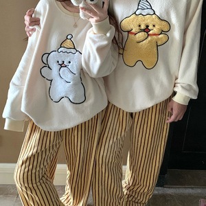 Pijamas de Pareja de <span class=keywords><strong>Mickey</strong></span>, Gruesos para Invierno, para Mujer, Hombre Puede Usarlos como Ropa de Abrigo, Conjunto de Traje para el Hogar - Product Image 2