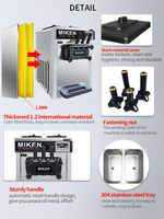 GQ-618CTB mini machine de fabrication de crème glacée molle durable de bureau 3 saveurs petite machine de fabrication de crème glacée avec un design simple et puissant