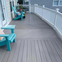 Planches de terrasse extérieures en WPC co-extrudé pour aménagement paysager