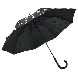 23 pulgadas de alta moda abierta de gotas de agua impresión paraguas recto - Product Image 1