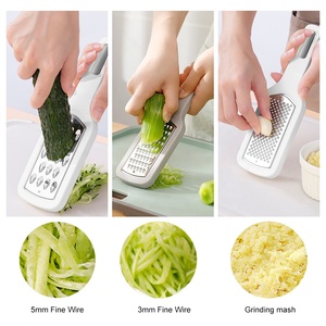 Nhựa xử lý tiện ích nhà bếp của nhãn hiệu thép không gỉ vắt tay Stackable 3 cái Rau vắt tay Bộ - Product Image 2