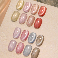 Fournisseurs professionnels OEM d'ongles Vente en gros Flash brillant Vernis à ongles en gel pour les yeux de chat 9000 + Couleurs Ensemble de vernis à ongles en gel UV pour les yeux de chat