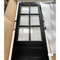 Pintu Ayun Prancis Eksterior Hitam Modern dari Baja Anti Karat Halus dengan Garansi 3 Tahun untuk Rumah