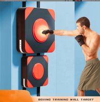 Sac de frappe sportif cible murale de boxe de fitness factice à domicile avec logo personnalisé en matériau PU et ensemble de tampons d'entraînement remplis de sable