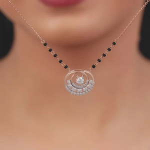 Premium Rose Gold Pruthvi Diamond Mangalsutra Necklace Jewellery Fine <b>Jewelry</b> Stylish Collection for Women Wedding& Festive Wear - Product Image 2