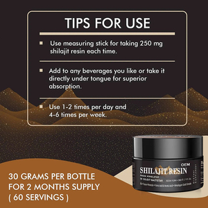 GMP chứng nhận OEM/ODM nhãn hiệu riêng shilajit bổ sung nhà máy Tùy chỉnh công thức tự nhiên tinh khiết Himalaya shilajit nhựa - Product Image 3