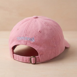 Casquettes de baseball personnalisées à 6 panneaux avec logo brodé, en coton, non structurées, style « dad hat » - Product Image 4