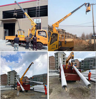 HAOY Vente chaude Mini grue à flèche télescopique montée sur camion, grue hydraulique à bras télescopique, capacité de levage de 3 à 16 tonnes