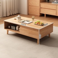 Meuble TV moderne de luxe extensible en bois, ensemble de meubles de salon avec console centrale et table basse