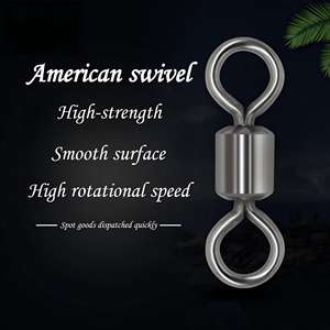 American 1 pièce Heavy Duty Glow Fishing Swivel Set Corrosion-Resistant Saltwater Freshwater Waterproof Soft Lake Snapper - Product Image 3