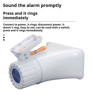 Haut-parleur klaxon ABS blanc personnalisé 120 Db sirène électronique filaire simple ou double tonalité alarme anti-effraction pour la maison ou le public - Product Image 3